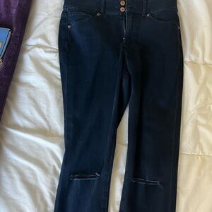 Express High Rise Dark Blue Women's Jeans